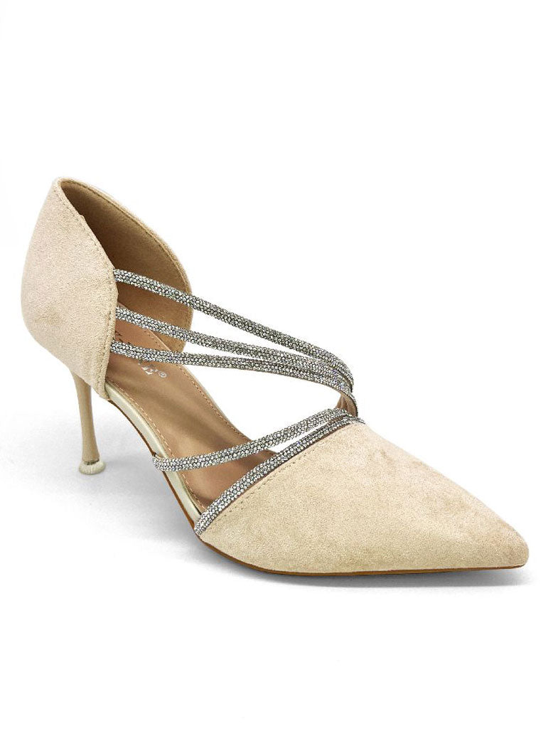 Lala - Feminina klackar med strass